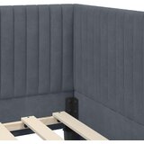  Kutni okvir kreveta Tamno siva 90 cm x 200 cm Baršun | shoptok.hr