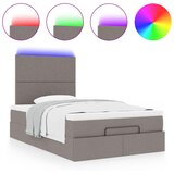  Otomanski krevet madracem i LED Taupe 120x190 cm tkanina | Eponuda.ba