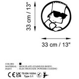 Wallity Zidna dekoracija Simpson 4, 33x33cm, Crna | Eponuda.ba