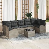 vidaXL set od 8 komada vrtnih sofa s jastučićima svjetlosiva poli ratan Cijene