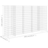  Gabionska sadilica u H-obliku od čelične žice 260 x 40 x 150 cm | Eponuda.com