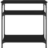  Konzolni stol crni 75 x 29 x 75 cm od konstruiranog drva | shoptok.hr
