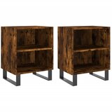 Maison Chic Dvo delni komplet Nočne omarice - Nočne mize dimljeni hrast 40x30x50 cm inženirski les, (21689758) | Shoptok.si