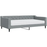 Dnevni krevet s madracem svjetlosivi 100 x 200 cm od tkanine | shoptok.hr