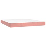  Box spring s madracem LED ružičasti 160x200cm baršunasti | shoptok.hr