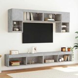 TV ormarić s LED svjetlima siva boja betona 100x30x30 cm | shoptok.hr