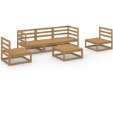 Maison Chic Seti vrtnega pohištva - Vrtna garnitura - Vrtni pohištvo set 6-delna medeno rjava trdna borovina, (21816496) | Shoptok.si