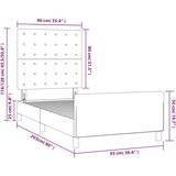  Okvir za krevet bez madraca tamnosivi 90x200 cm baršunasti | shoptok.hr
