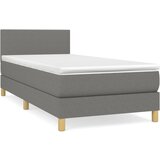 Maison Chic Box spring postelja - Vzmetna postelja z vzmetnico temno siva 80x200 cm blago SL12767, (21900163) Cene