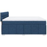  Krevet s oprugama i madracem plavi 200 x 200 cm od tkanine | shoptok.hr