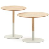 Kave Home Okrogle stranske mizice v kompletu 2 ks v hrastovem dekorju ø 48 cm Watse – | Shoptok.si