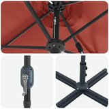  Vrtni suncobran Terakota 370 x 197 x 239 cm | shoptok.hr