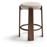 Kave Home Bež/v temni naravni barvi barsko stol iz masivnega jesena (višina sedeža 75 cm) Granite – | Shoptok.si