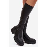 Boto Women's Boots with Thick Heel and Platform Slip-On Black Florinne | shoptok.hr