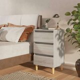  Noćni ormarići s drvenim nogama 2 kom sivi hrast 40x35x69 cm Cijene