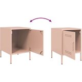  Noćni ormarići 2 kom ružičasti 36 x 39 x 50 5 cm čelični | shoptok.hr