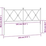  Metalno uzglavlje bijelo 140 cm | shoptok.hr