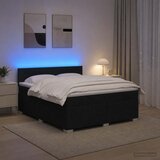  s box springom, madracem i LED-om Crna 180 x 200 cm | shoptok.hr