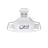 čitač kartica sd microsd na type c lightning usb 2.0 JWD-84 beli