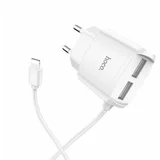 Hoco hišni polnilec C59A 2,4A 2x USB vtič s polnilnim kablom Lightning (iPhone 12)