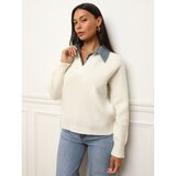 La Modeuse Puloverji 75979_P179890 Bela | Shoptok.si