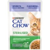 Cat Chow kesica za mačke sterilised s jagnjetinom u sosu, 85g