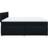 vidaXL Krevet s oprugama i madracem crni 200x200 cm od tkanine | shoptok.hr