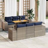 vidaXL 7-dijelni set vrtnih sofa sivi od poliratana | shoptok.hr