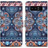 Cadorabo Ohišje, združljiv s Samsungom - Design Blue Mandala št. 1 - Zaščitni pokrov z magnetnim zapiranjem, funkcijo stojala in režo za kartico, (20694362) | Shoptok.si