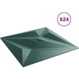 vidaXL Stenski paneli 24 kosov zeleni 50x50 cm XPS 6 m² zvezda | Shoptok.si
