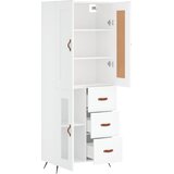 Visoka komoda bijela 69,5x34x180 cm konstruirano drvo | shoptok.hr