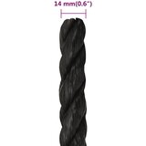  Radno uže crno 14 mm 100 m od polipropilena | shoptok.hr