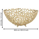 Eglo 427497 - Dekorativna činija KIMITSU, prečnika 32 cm, zlatna | Eponuda.com