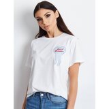 Yups T-shirt decorated with a heart appliqué white Cijene