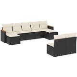  The Living Store Vrtna sedežna garnitura 9-delna z blazinami črn poli ratan - Vrtna Sedežna Garniture, (21447036) | Shoptok.si