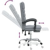  Masažni uredski naslonjač od tkanine svjetlosivi | shoptok.hr