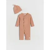 Reserved Babies` jumpsuit & cap - oranžna