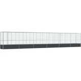vidaXL Voliera s podaljškom srebrna 1250,5x107x212 cm jeklo | Shoptok.si
