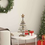 vidaXL Božićno drvce s stalakom Smeđa 60 cm Masivna tikovina | shoptok.hr