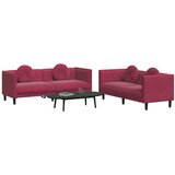  2-dijelni set sofa s jastucima crvena boja vina baršunasti | shoptok.hr