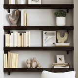 Maison Chic Stenska polica - Viseča Polica temno rjava 80x20x6 cm trdna hrastovina, (21784812) | Shoptok.si