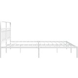 Metalni okvir za krevet s uzglavljem bijeli 200x200 cm | shoptok.hr