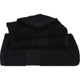 vidaXL Komplet brisač 6-delni črna 360 gsm 100% bombaž | Shoptok.si