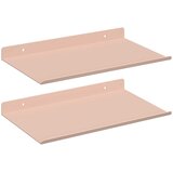  Lebdeća polica Zidne 2 pcs Ružičasta 30 x 18 x 2,5 cm Čelik | Eponuda.com