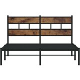 Metalni Kovinski posteljni okvir brez vzmetnice dimljen hrast 135x190cm | Shoptok.si