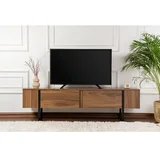 TV komoda u dekoru oraha u tamnoj prirodnoj boji 180x50x29,5 cm Serenity –