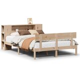 vidaXL Krevet s regalom za knjige bez madraca 120x200 cm od borovine | shoptok.hr