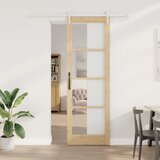 vidaXL Klizna vrata s setom opreme 78x232 cm čvrsto drvo bor Cijene