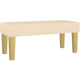 vidaXL Box spring postelja z vzmetnico krem 90x200 cm blago, (20896210) | Shoptok.si
