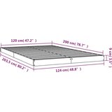  Okvir za krevet 120 x 200 cm od masivne borovine | Eponuda.com